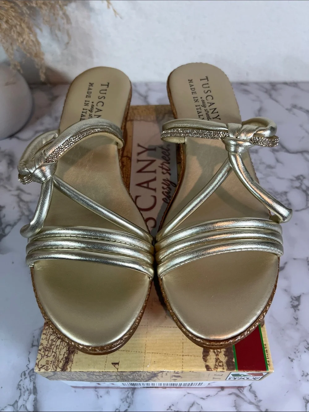 Easy Street Elvera Wedges Sandals Size 10M